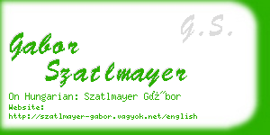 gabor szatlmayer business card